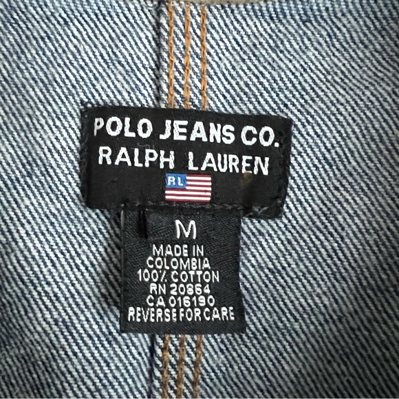 Polo Jeans Ralph Lauren Women’s Corduroy Collar Barn Denim Jacket Size M - Picture 3 of 8
